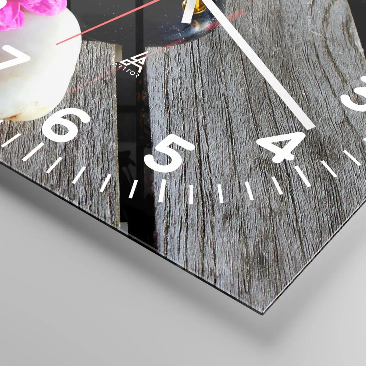 Wanduhr - Glasuhr - Ruhe auf dem Pier - 30x30 cm