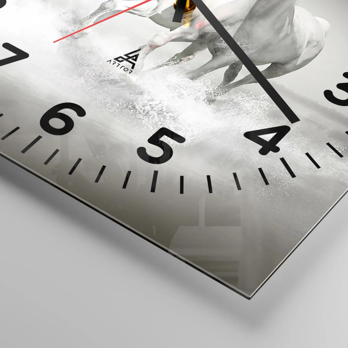 Wanduhr - Glasuhr - Weißer Wahnsinn - 40x40 cm