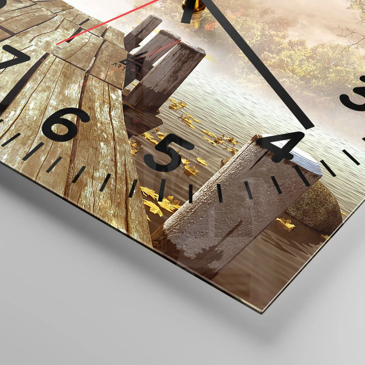 Wanduhr - Glasuhr - Die milde Traurigkeit des Herbstes - 30x30 cm