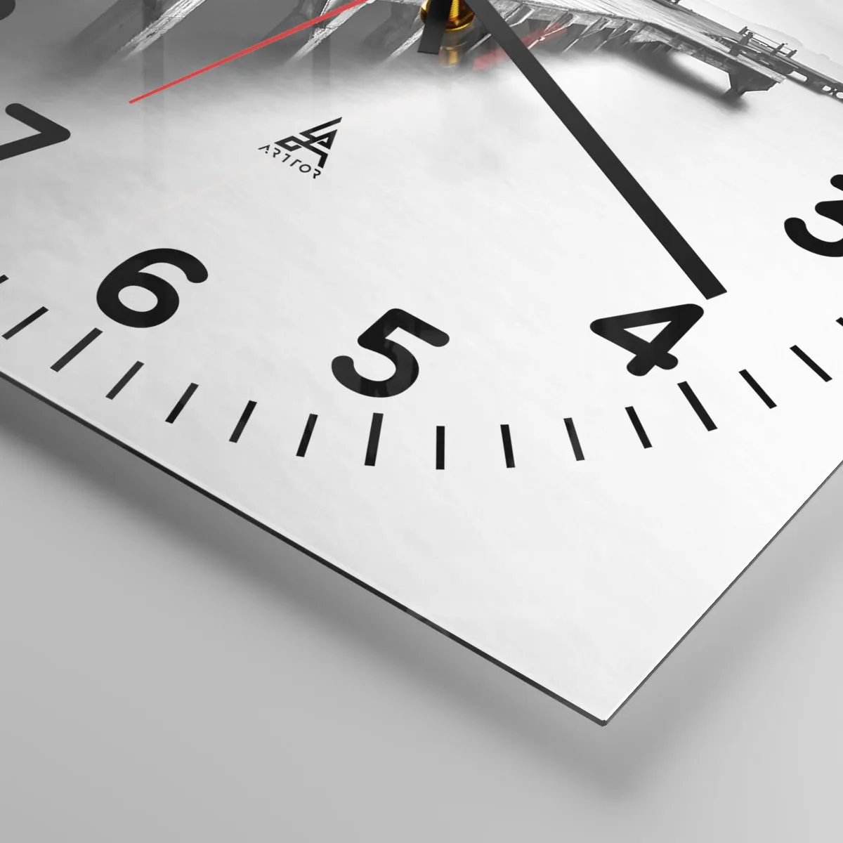 Reloj de pared - Reloj de vidrio - Lejos - 40x40 cm