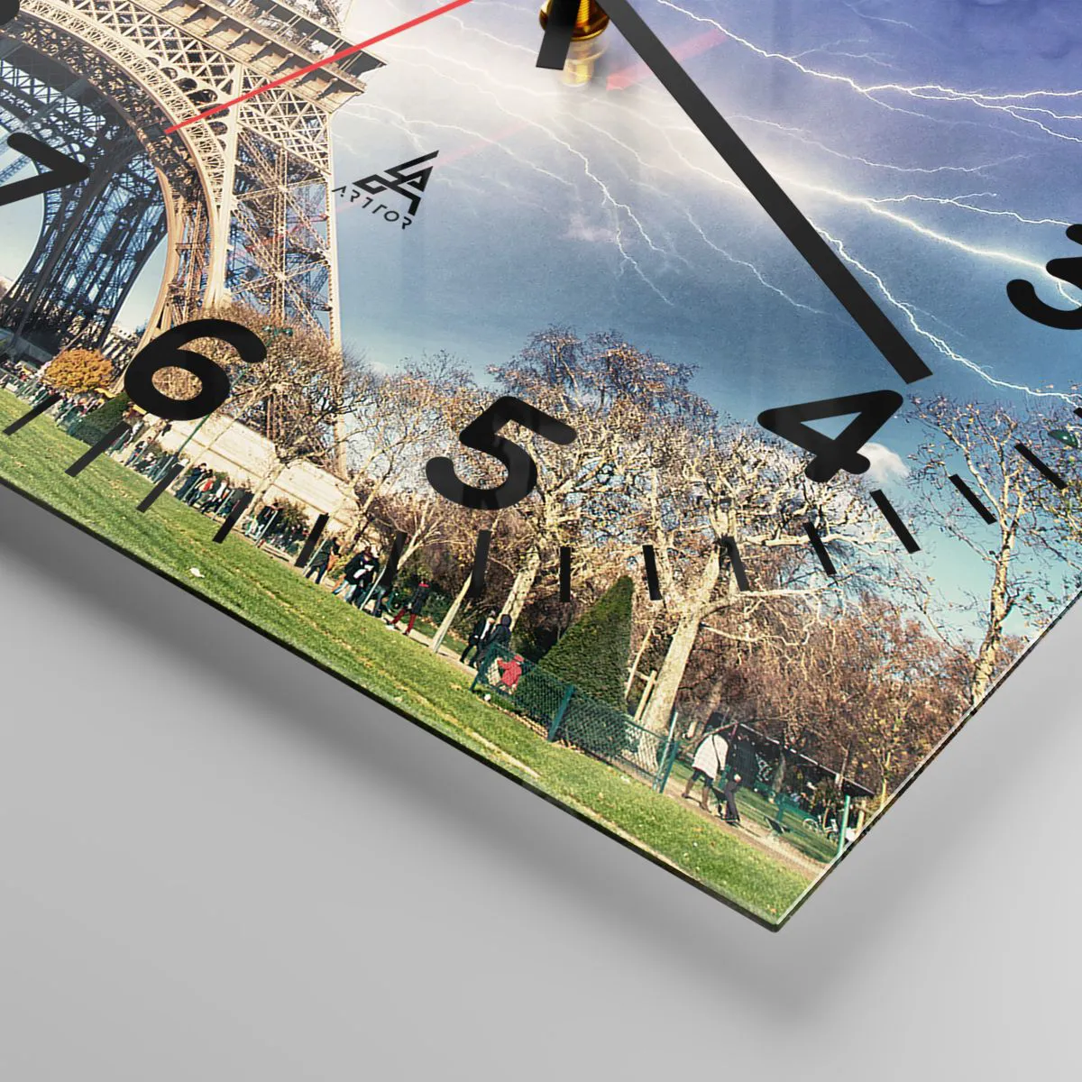 Ceas de perete - Ceas pe sticlă - Stăpânul furtunilor - 30x30 cm