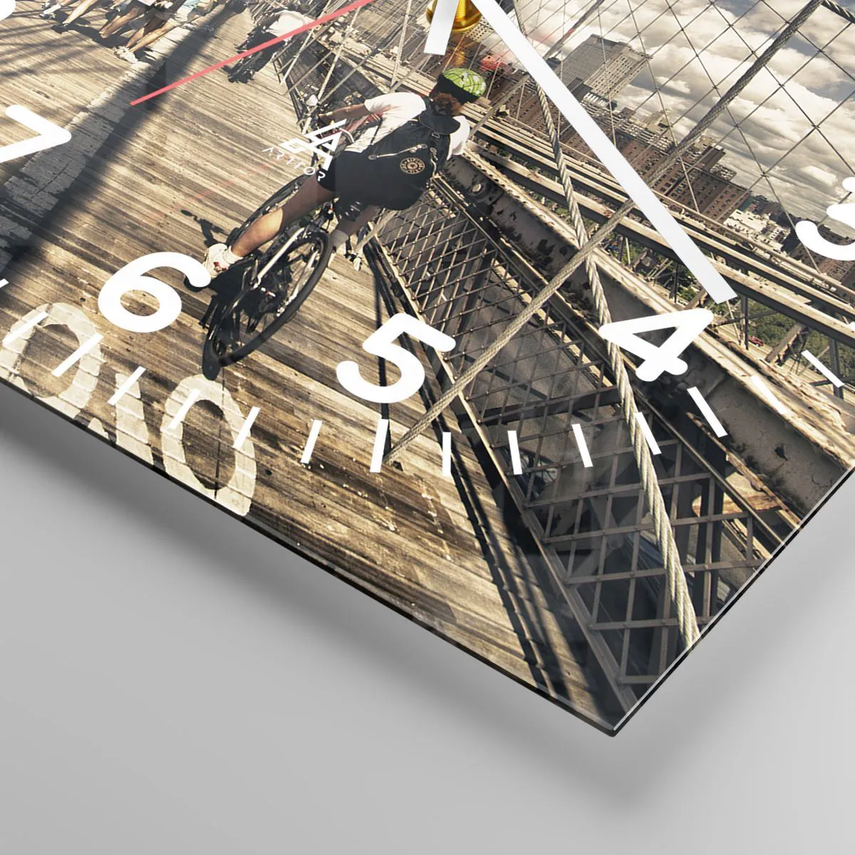 Wanduhr - Glasuhr - Direkt ins Herz der Stadt - 40x40 cm