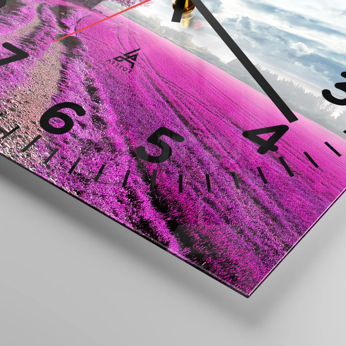 Orologio da parete - Orologio in Vetro - Brughiera selvatica - 30x30 cm