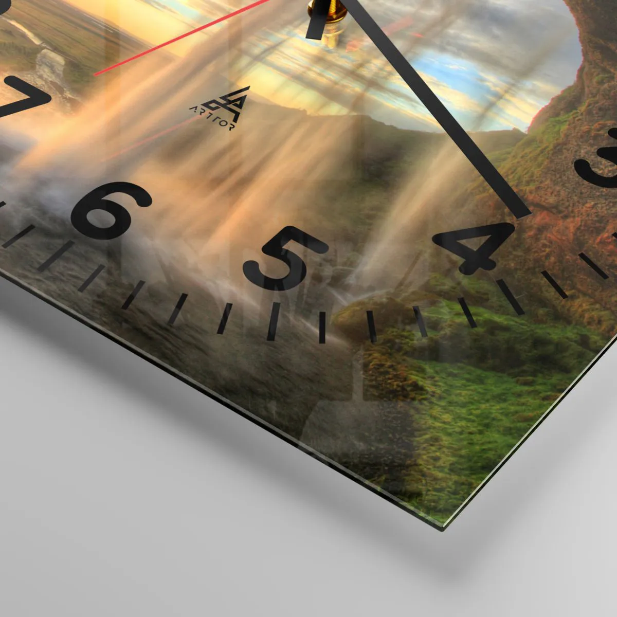 Falióra, Óra - Cseppfátyol mögötti világ - 30x30 cm