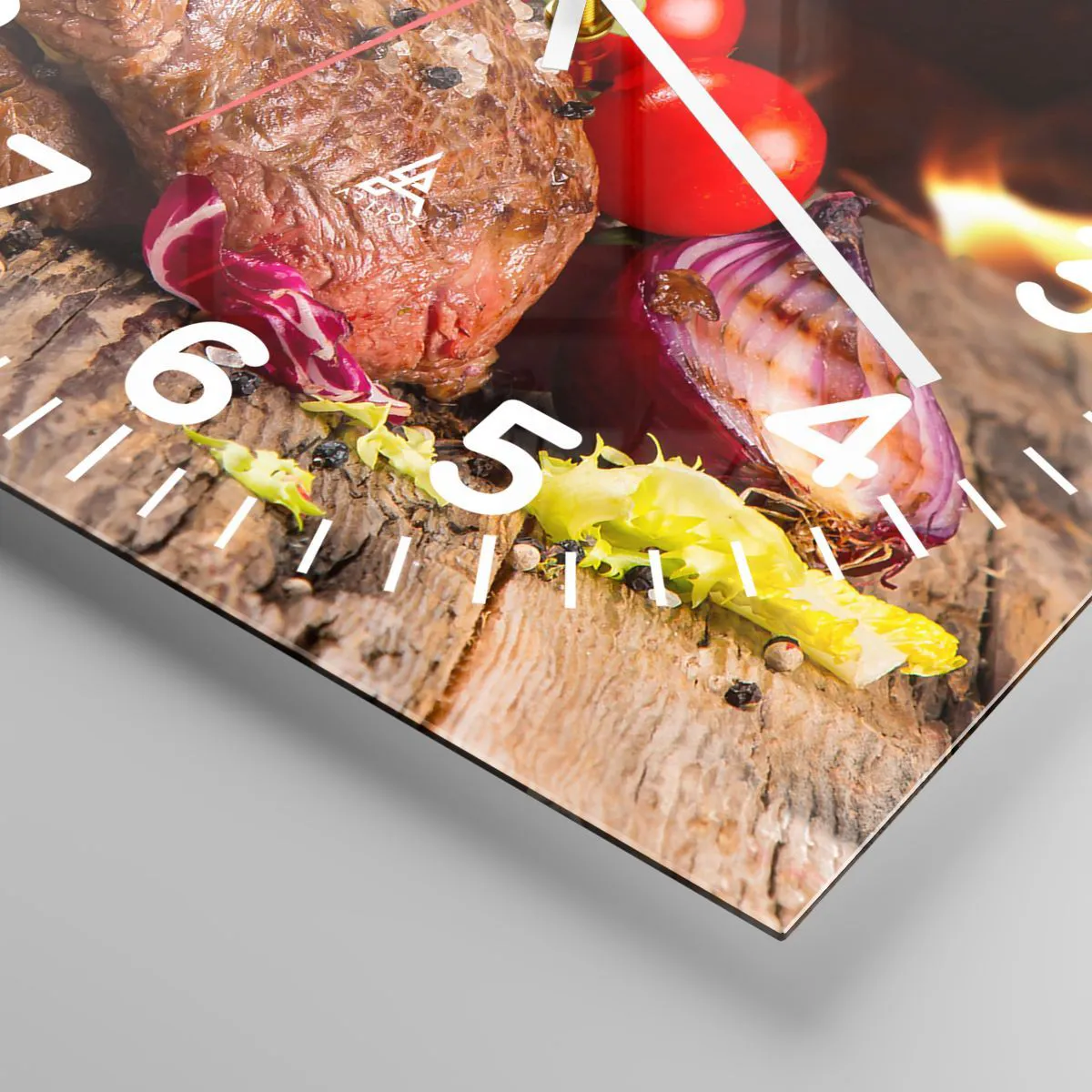 Wanduhr - Glasuhr - Von Hitze gezaubert - 40x40 cm