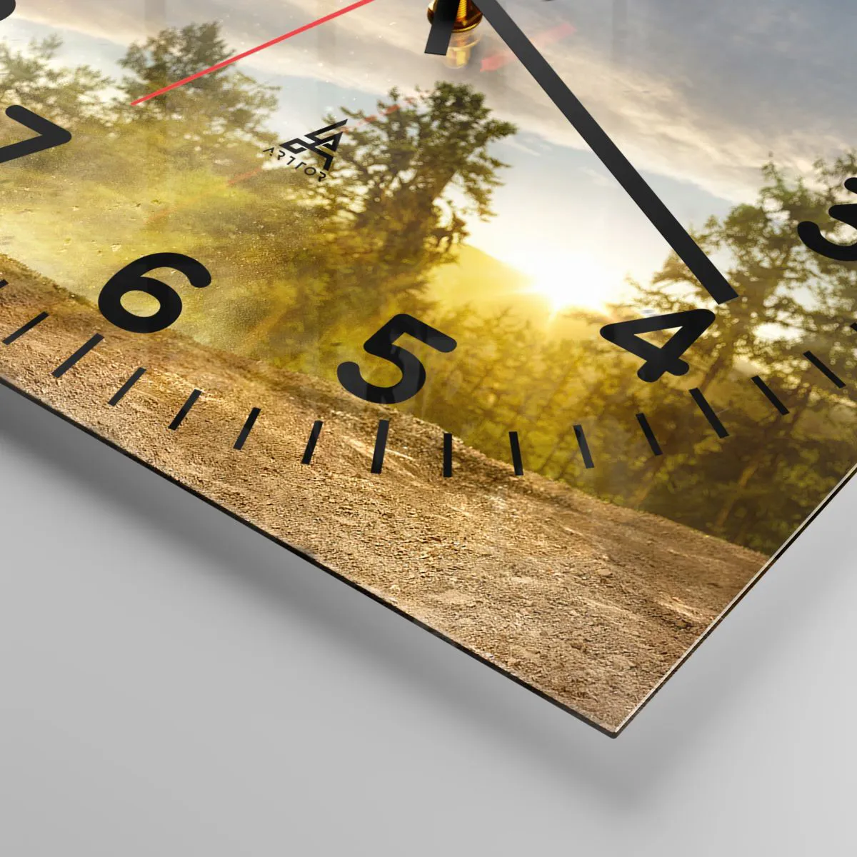 Reloj de pared - Reloj de vidrio - ¡Enciende tus emociones! - 30x30 cm