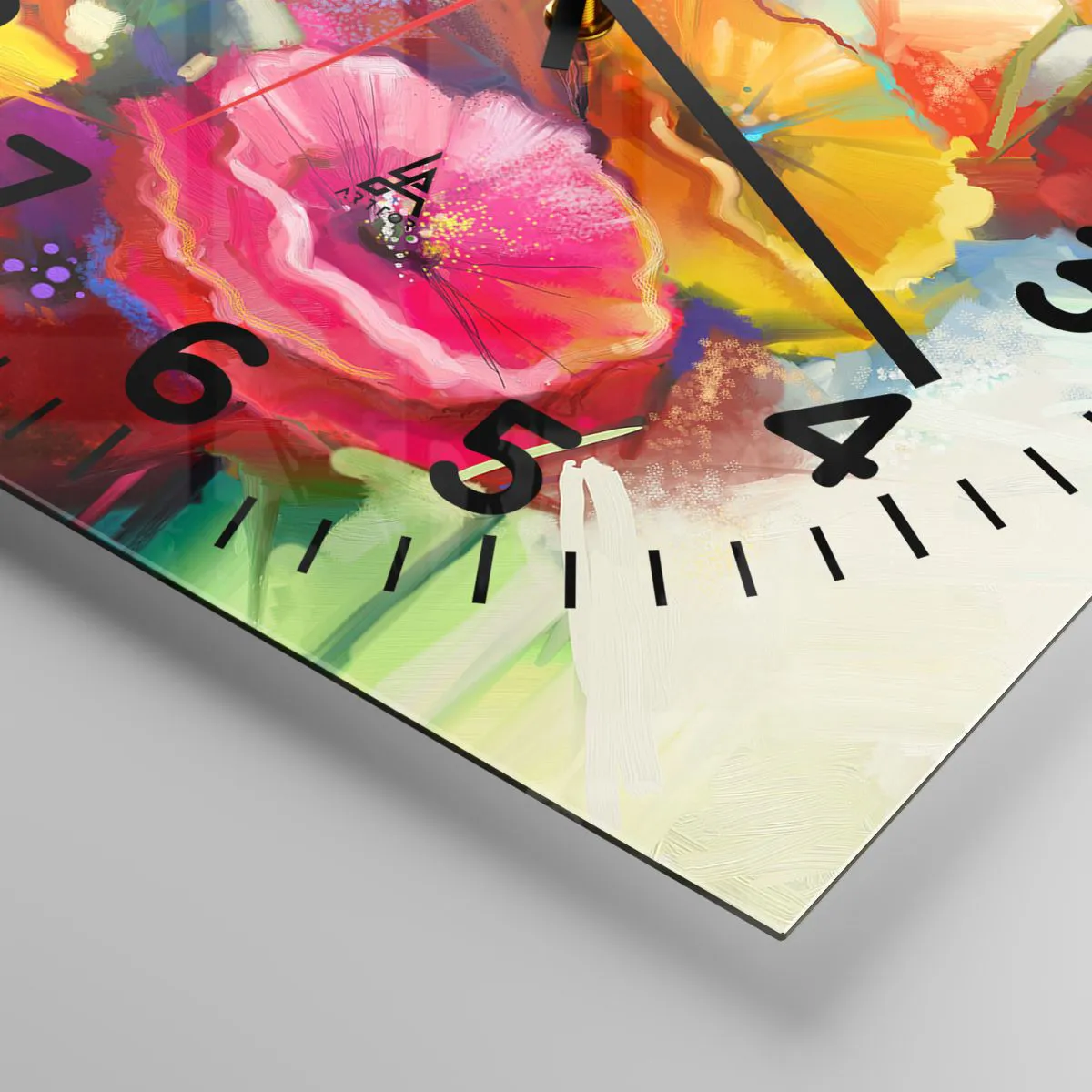 Wanduhr - Glasuhr - Nicht nur rot - 30x30 cm