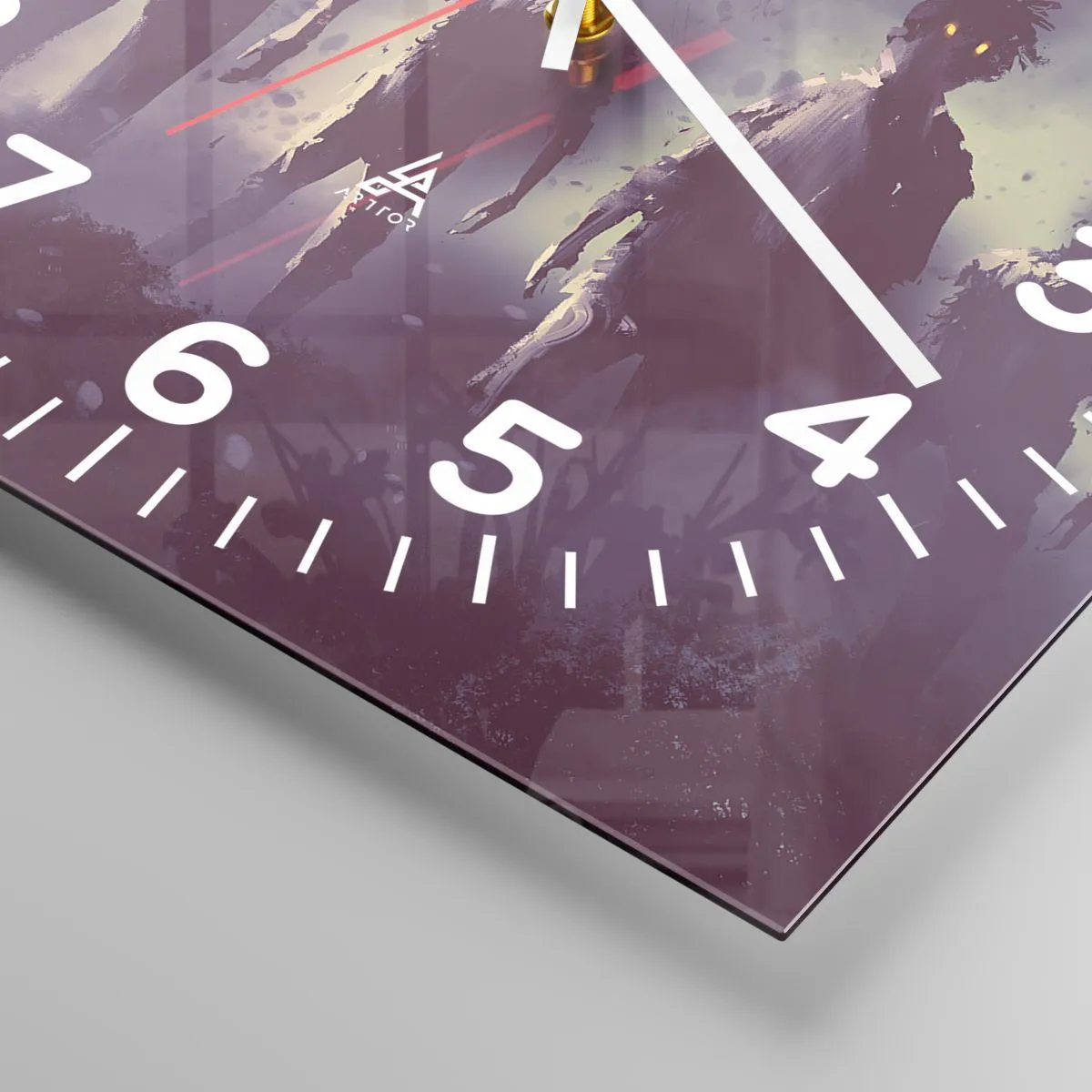 Reloj de pared - Reloj de vidrio - ¡Cuidado! Aquí vienen - 30x30 cm