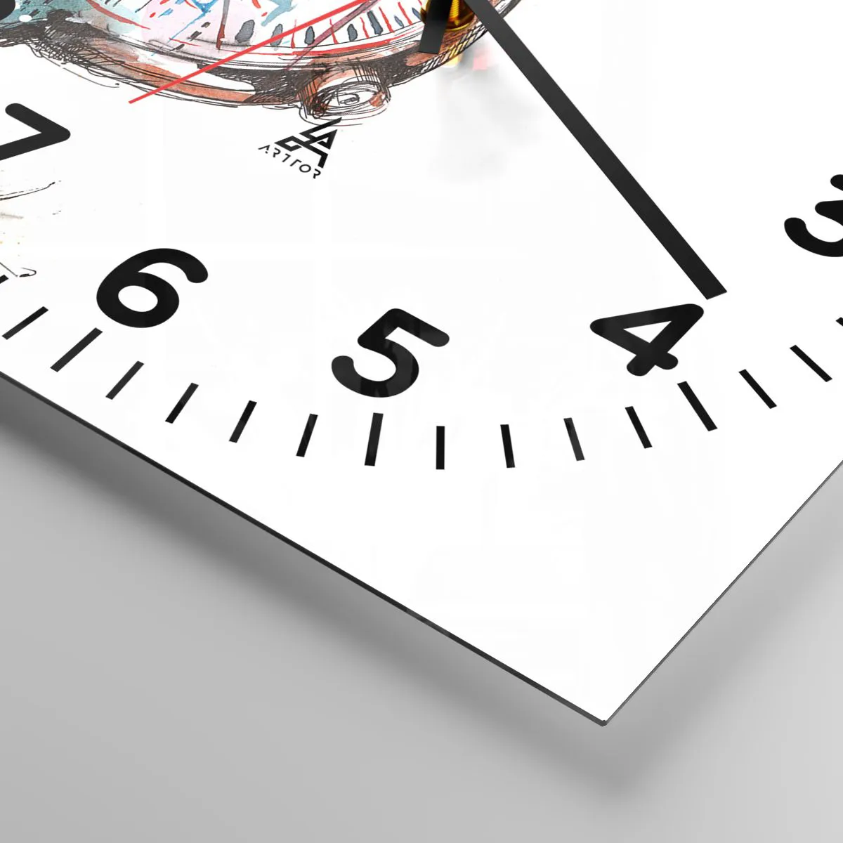 Wanduhr - Glasuhr - Der Geist der Schweiz - 40x40 cm