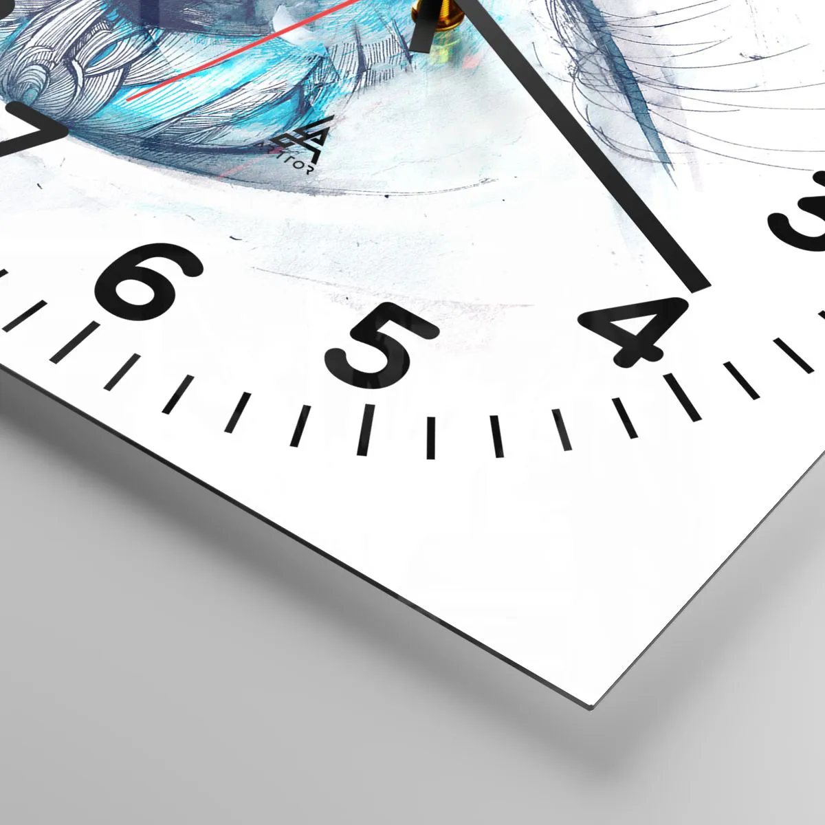 Wall clock - Clock on glass - Eye to Eye with Wilderness - 30x30 cm