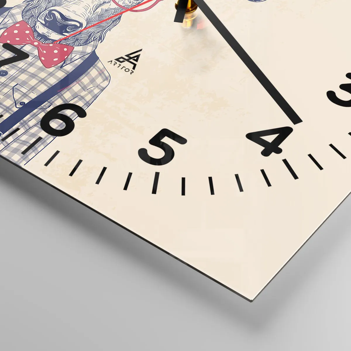 Reloj de pared - Reloj de vidrio - Una extravagancia lúdica - 30x30 cm