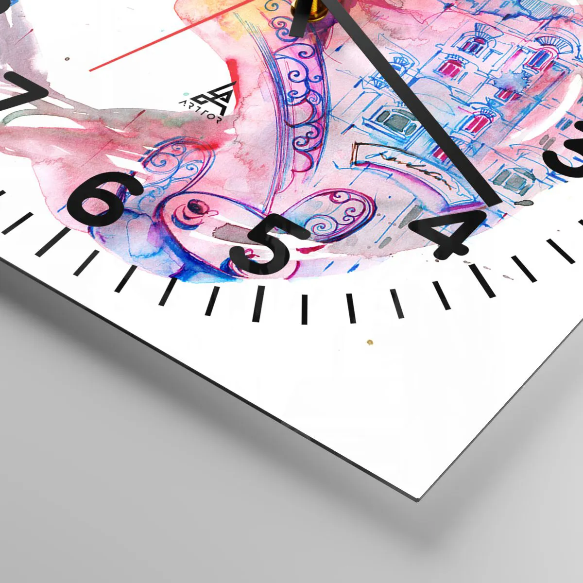 Wanduhr - Glasuhr - Die geheime Seufzerbrücke - 30x30 cm