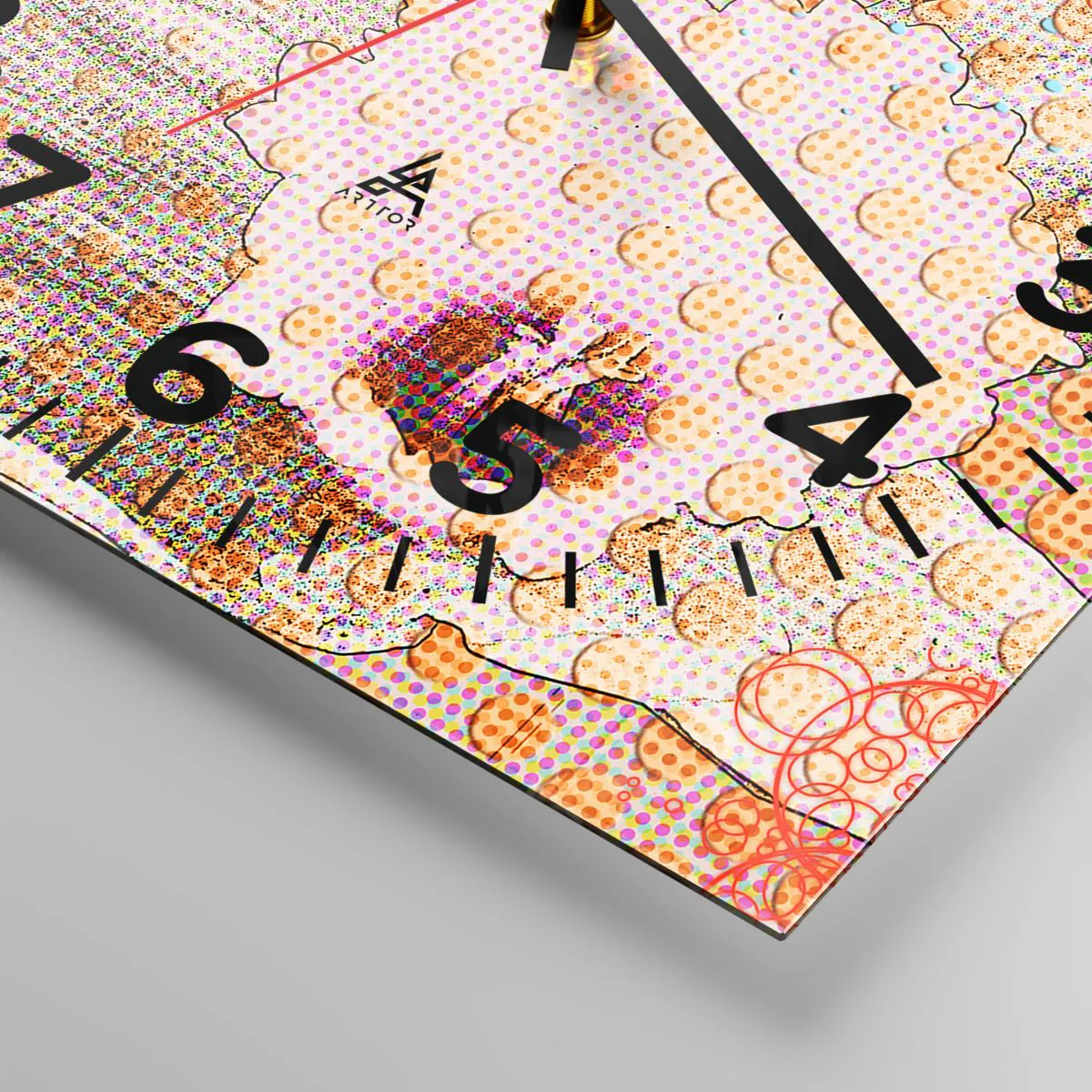 Wanduhr - Glasuhr - Comic-Heldin - 40x40 cm