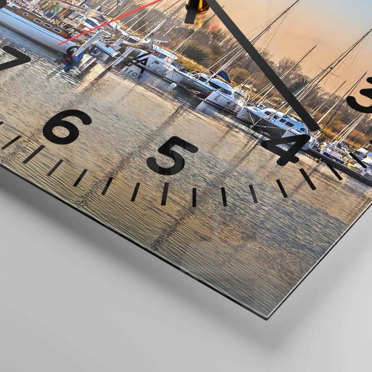 Ceas de perete - Ceas pe sticlă - Vântul trebuie să doarmă și el - 40x40 cm