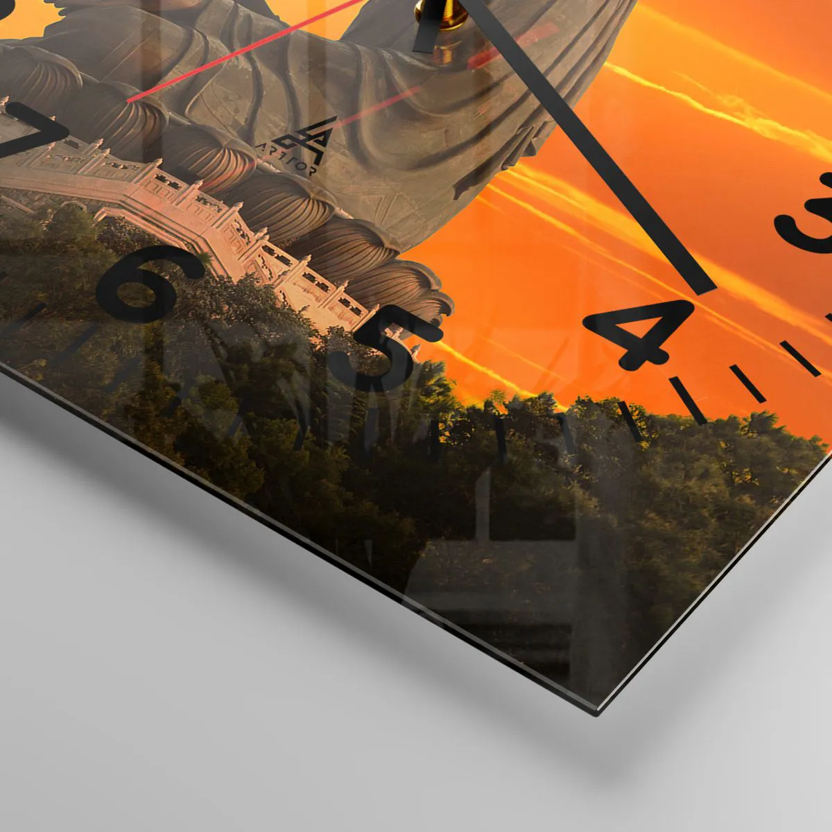 Wanduhr - Glasuhr - Keine Angst vor der Welt - 30x30 cm