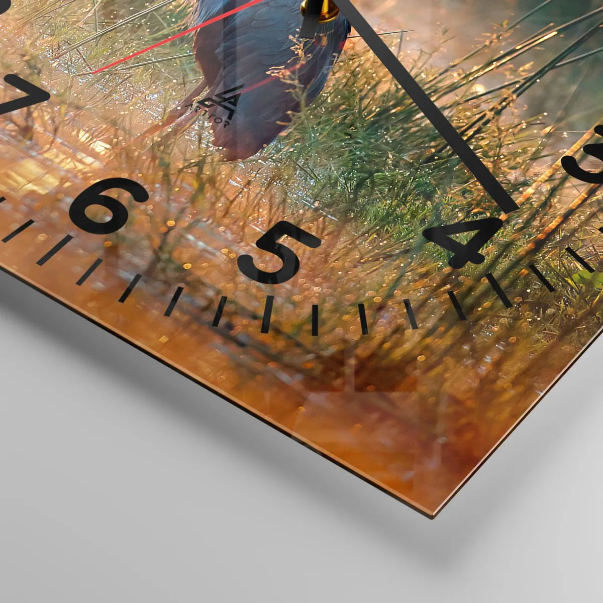 Wall clock - Clock on glass - Stop Taking Pictures - 40x40 cm