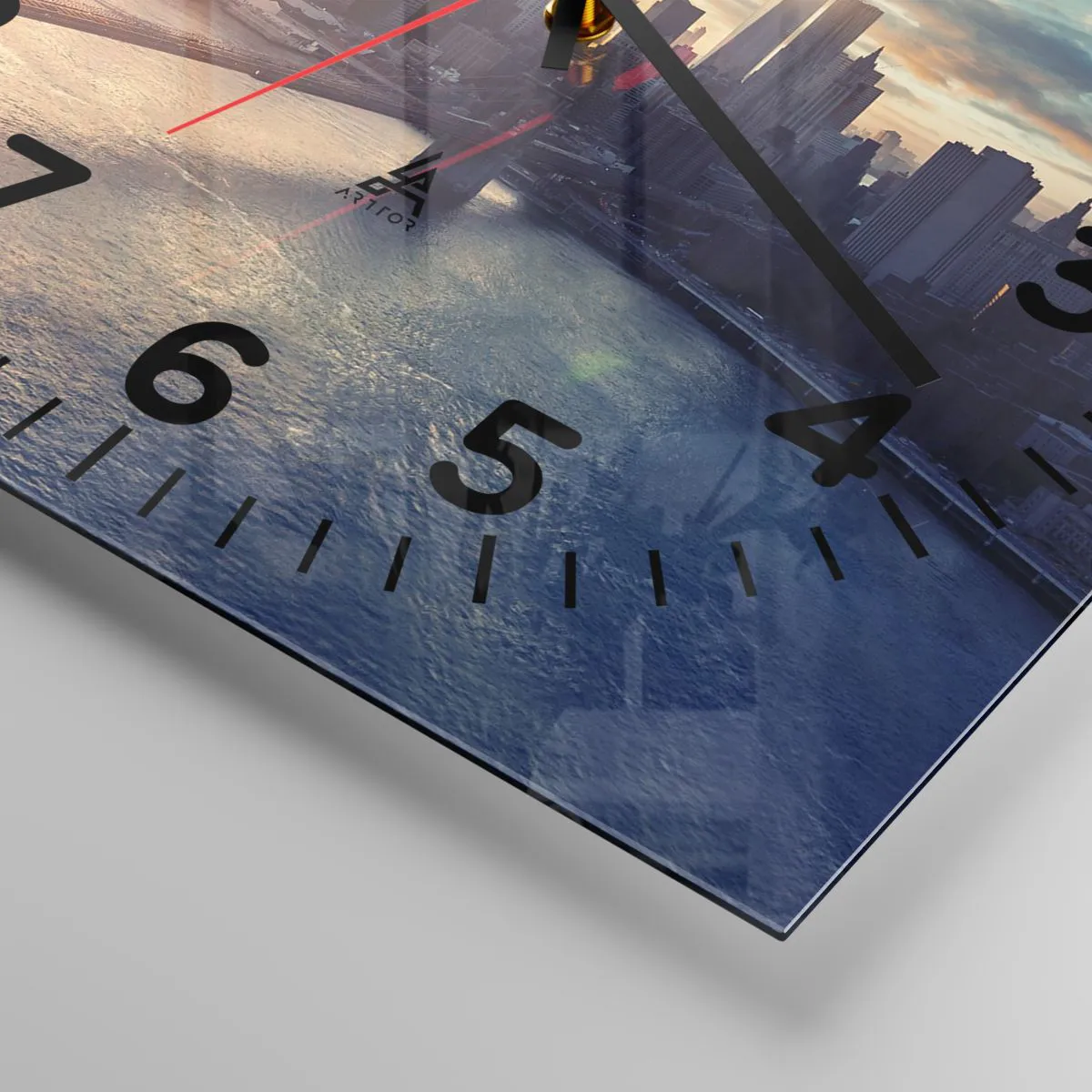 Ceas de perete - Ceas pe sticlă - Un monument al culturii occidentale - 40x40 cm