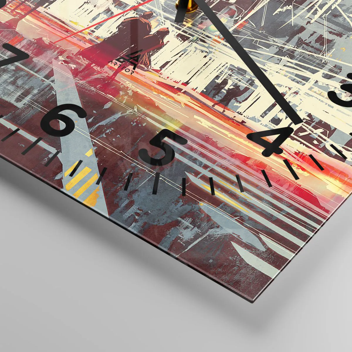 Zegar ścienny - Wielkomiejska przeprawa - 30x30 cm