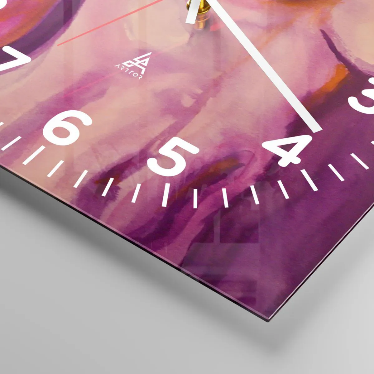 Ceas de perete - Ceas pe sticlă - Oda feminității - 30x30 cm