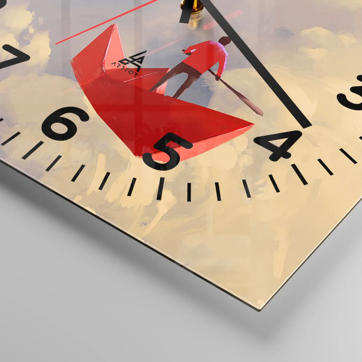 Relógio de parede - Relógio em vidro - Expedição dos sonhadores - 40x40 cm