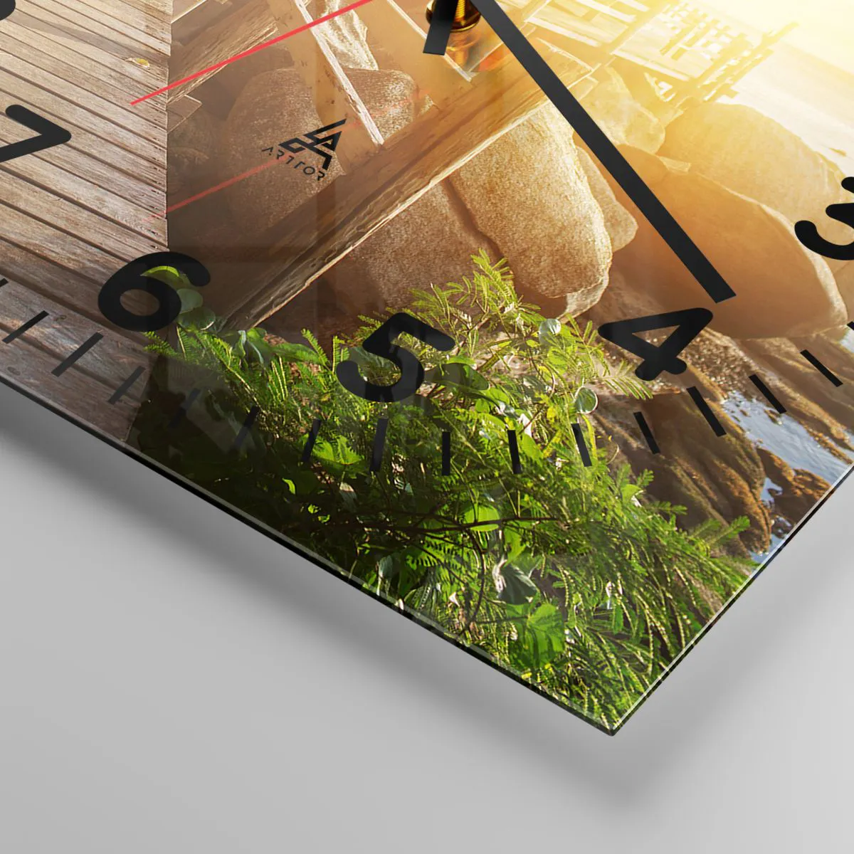 Wanduhr - Glasuhr - Noch eine Wendung, ein weiteres Wunder - 30x30 cm