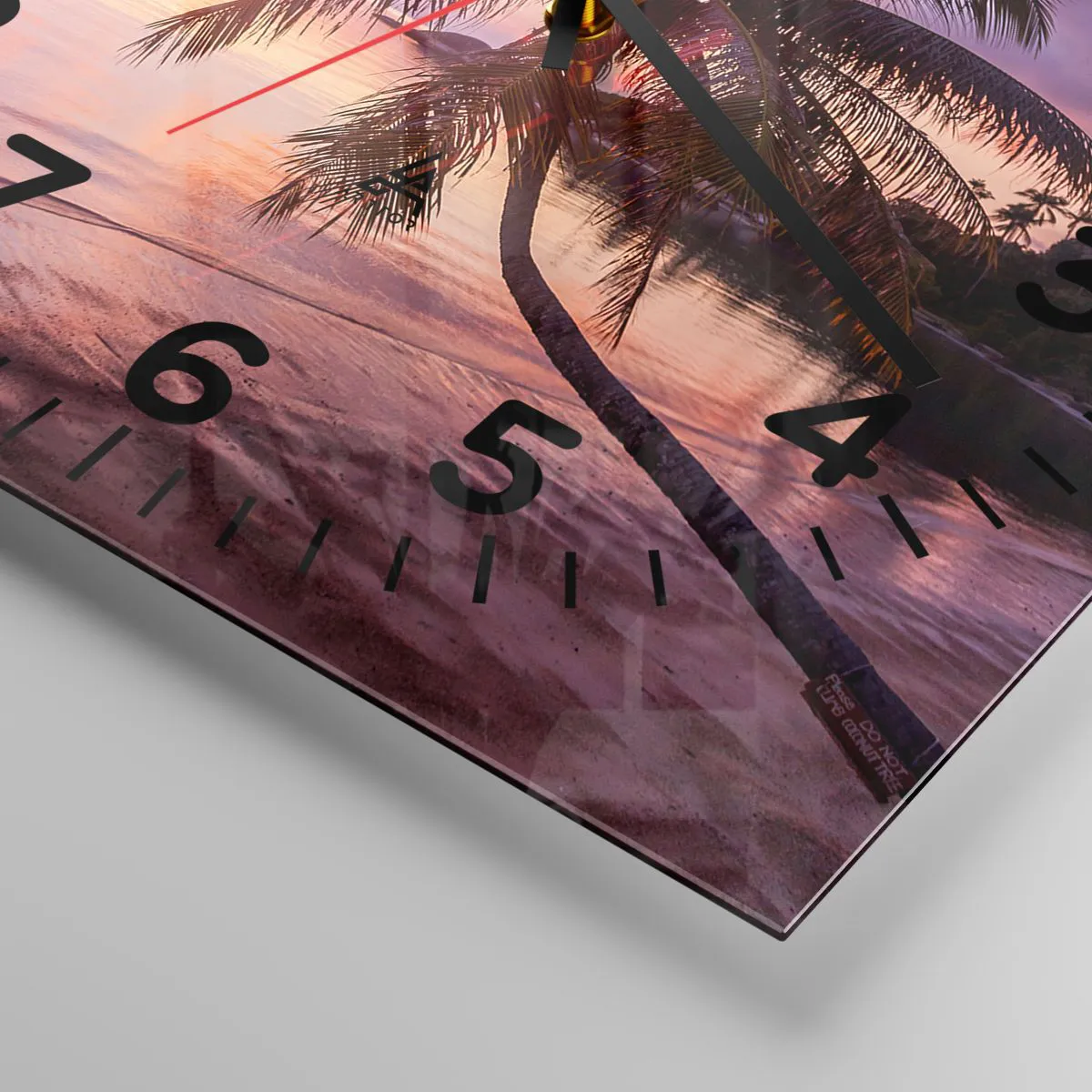 Wanduhr - Glasuhr - Behaglichkeit bis zum Horizont - 30x30 cm