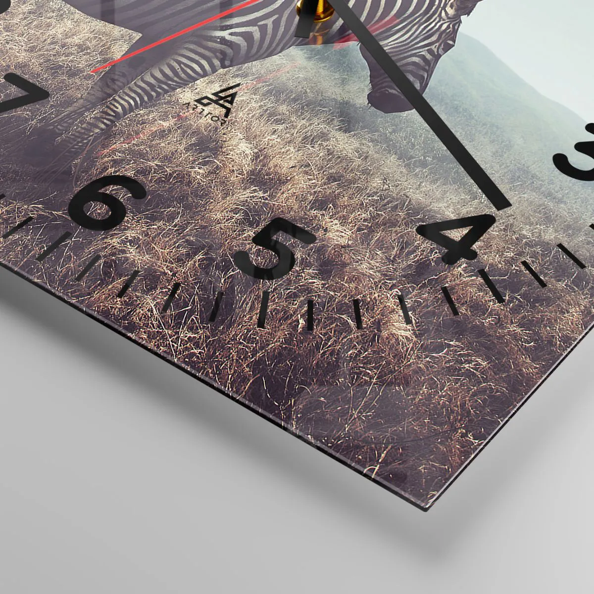 Ceas de perete - Ceas pe sticlă - Atenție! Defecțiune - 30x30 cm