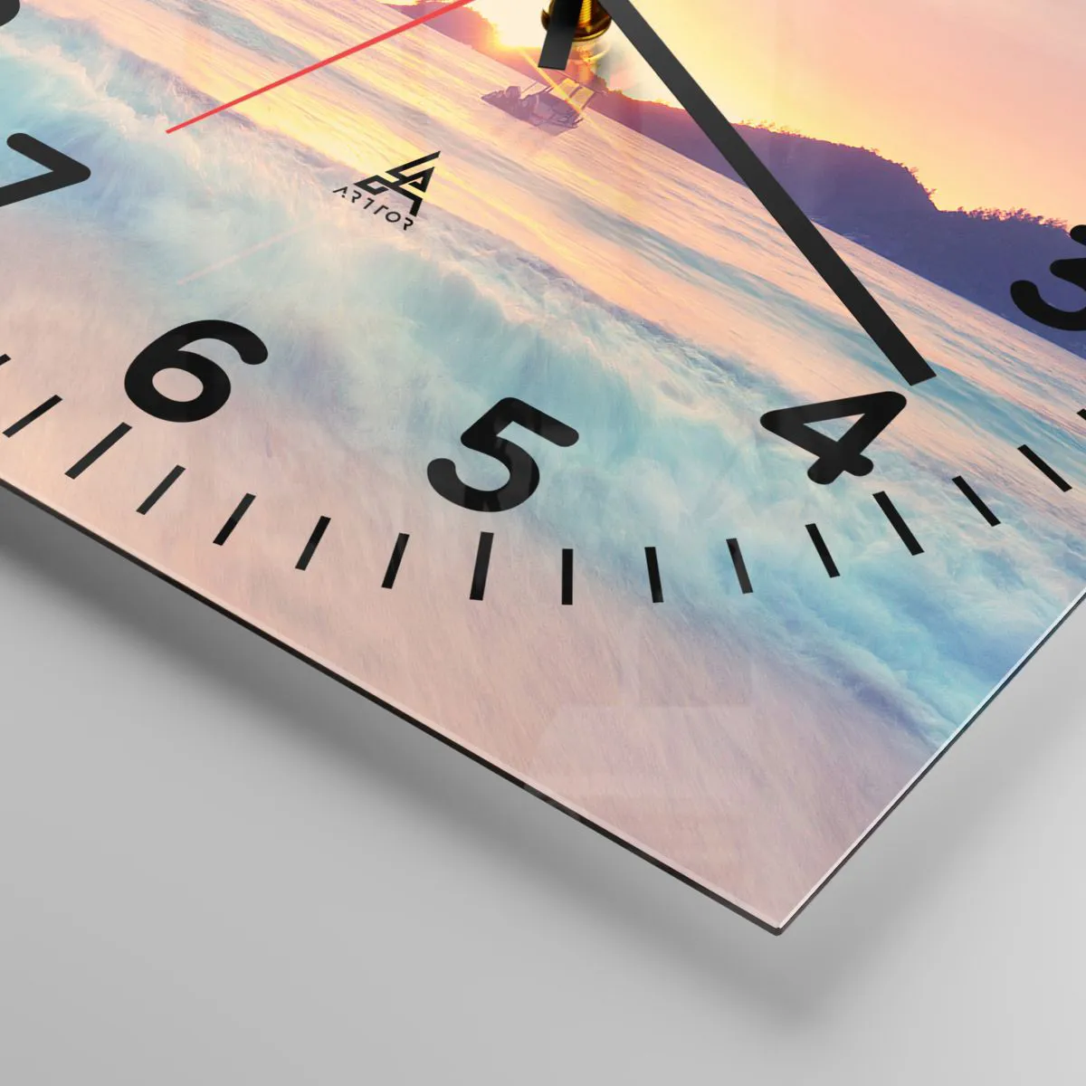 Zegar ścienny - Wieczór w zatoce - 40x40 cm