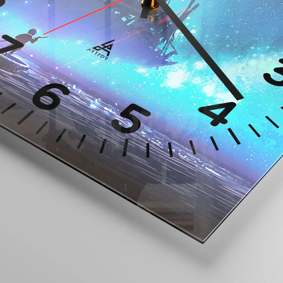 Orologio da parete - Orologio in Vetro - Incontro con il mito del mare - 30x30 cm