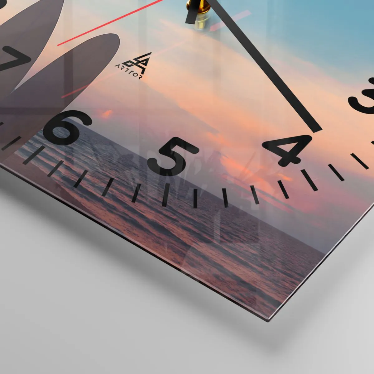 Wanduhr - Glasuhr - Morgen wird es auch lustig - 30x30 cm