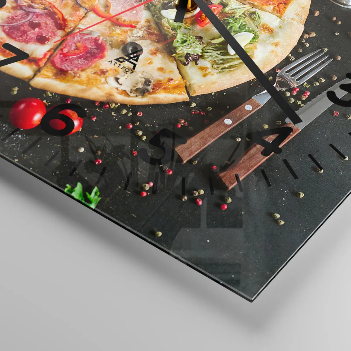 Wanduhr - Glasuhr - Eine Reihe von Geschmacksrichtungen - 40x40 cm