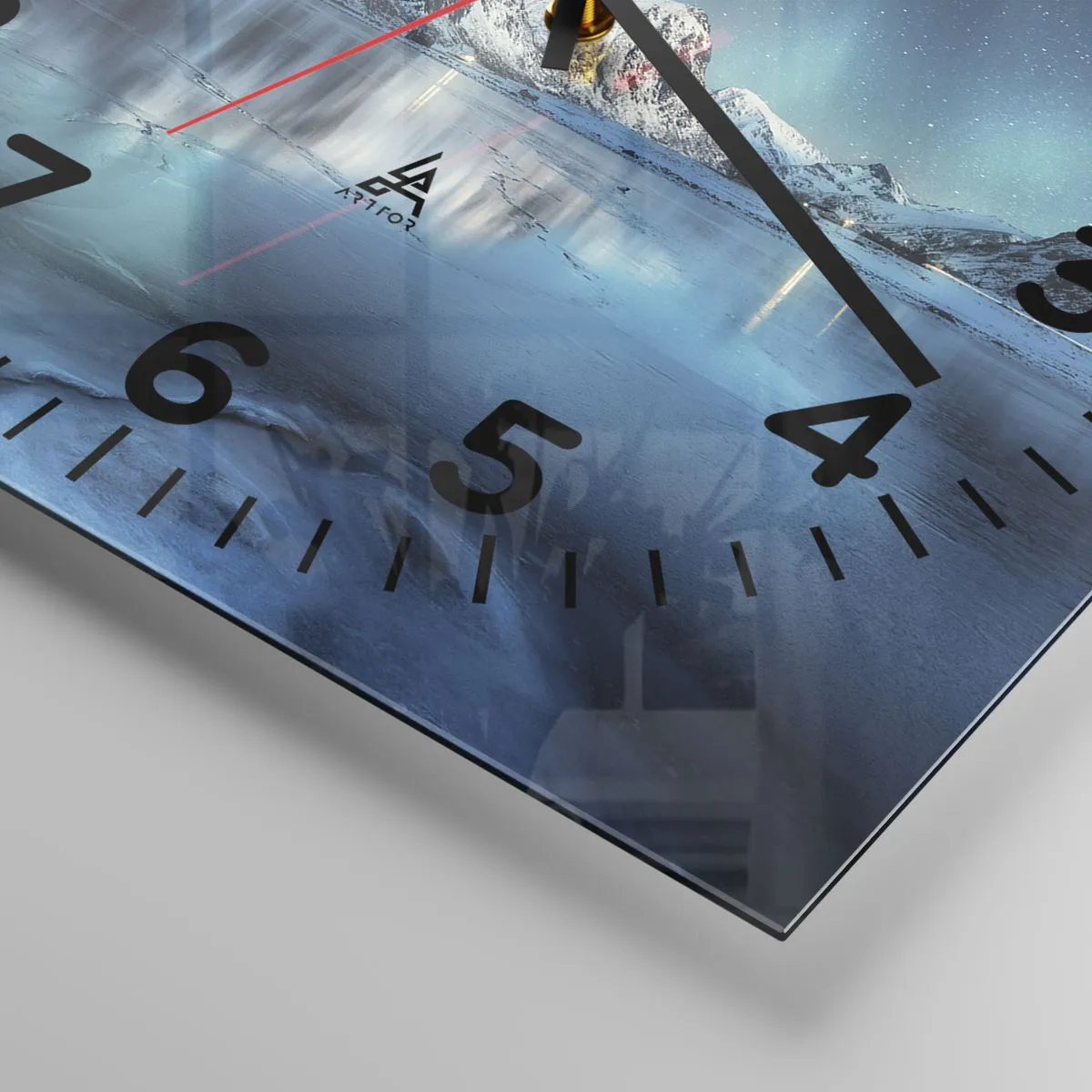 Relógio de parede - Relógio em vidro - Noite de Luz - 30x30 cm