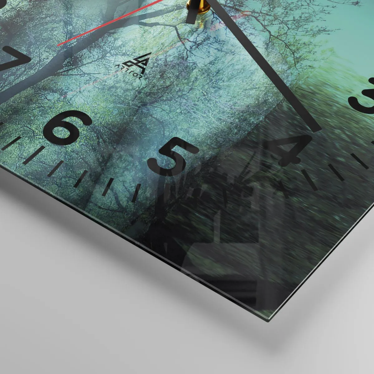 Wandklok - Klok - Ondergedompeld in blauw - 30x30 cm