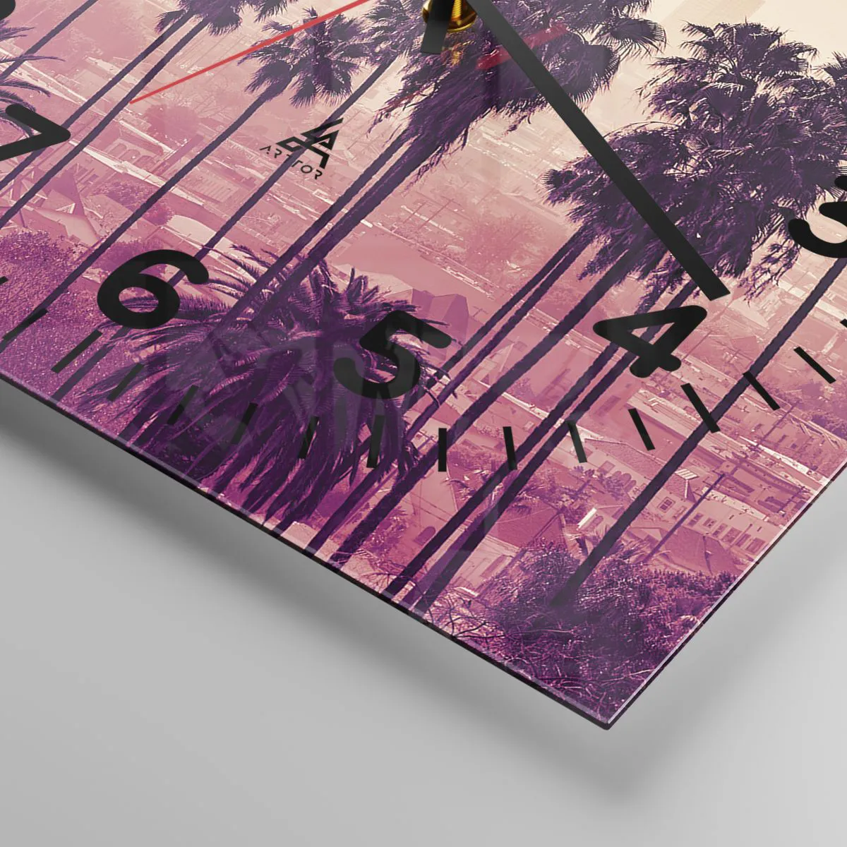 Horloge murale - Pendule murale - Paysage californien - 40x40 cm