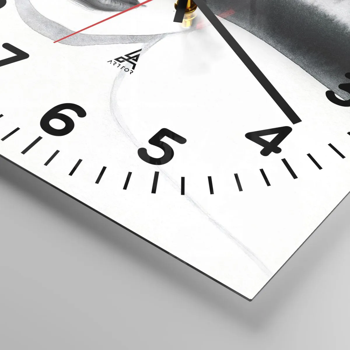 Ceas de perete - Ceas pe sticlă - Un mister senzual - 30x30 cm