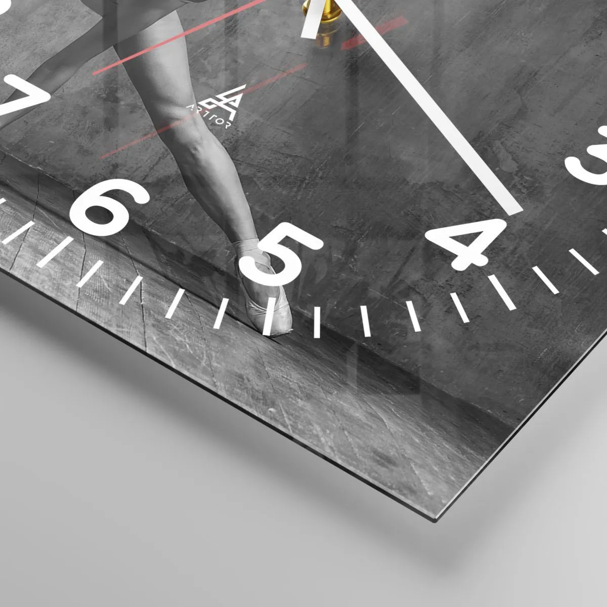 Wall clock - Clock on glass - Ideal of Balance - 40x40 cm