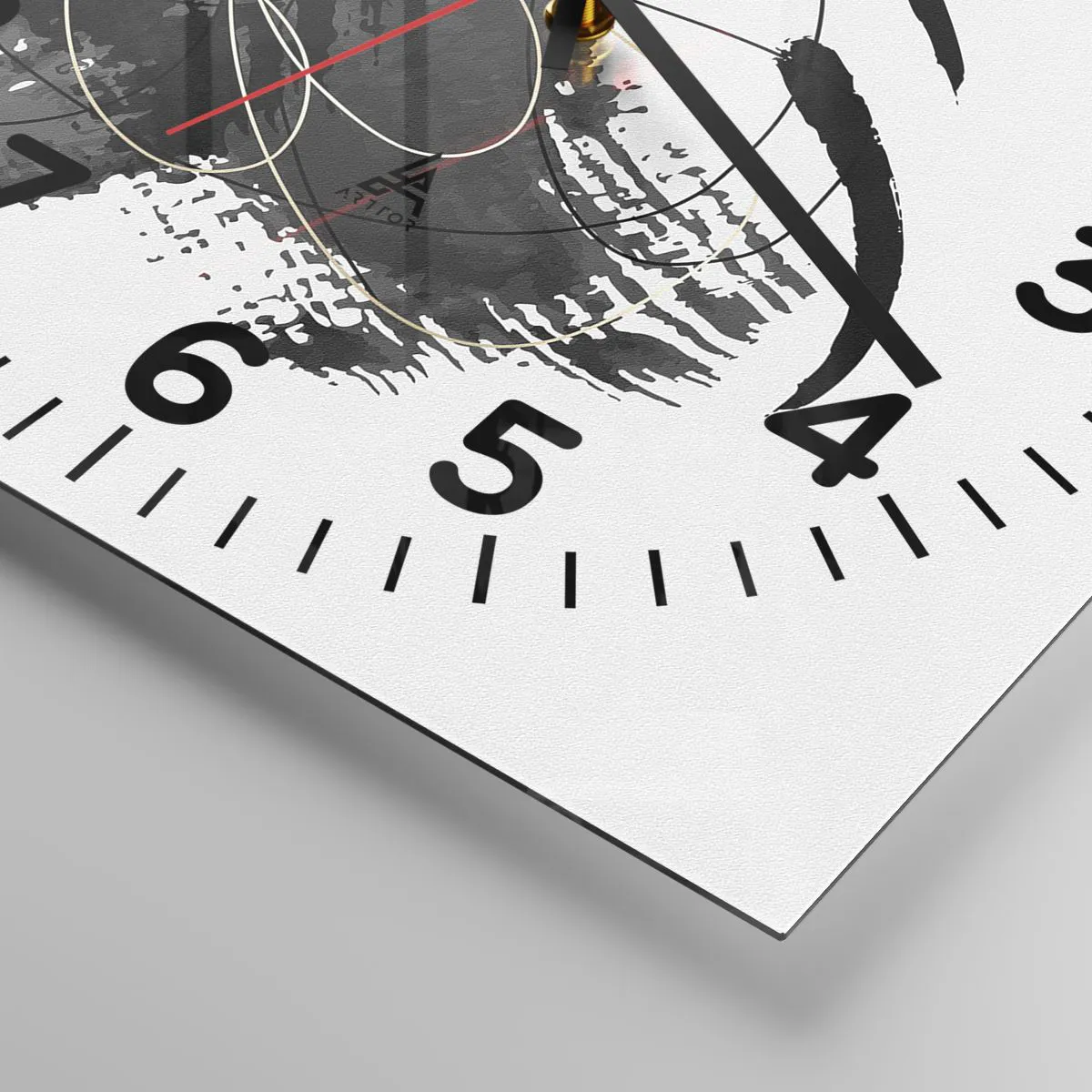 Zegar ścienny - Wysnute z czerni - 40x40 cm