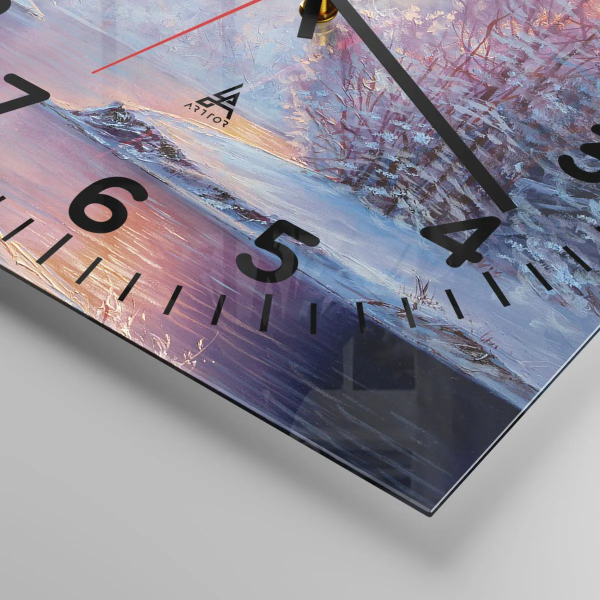 Horloge murale - Pendule murale - Couleurs d'hiver - 30x30 cm