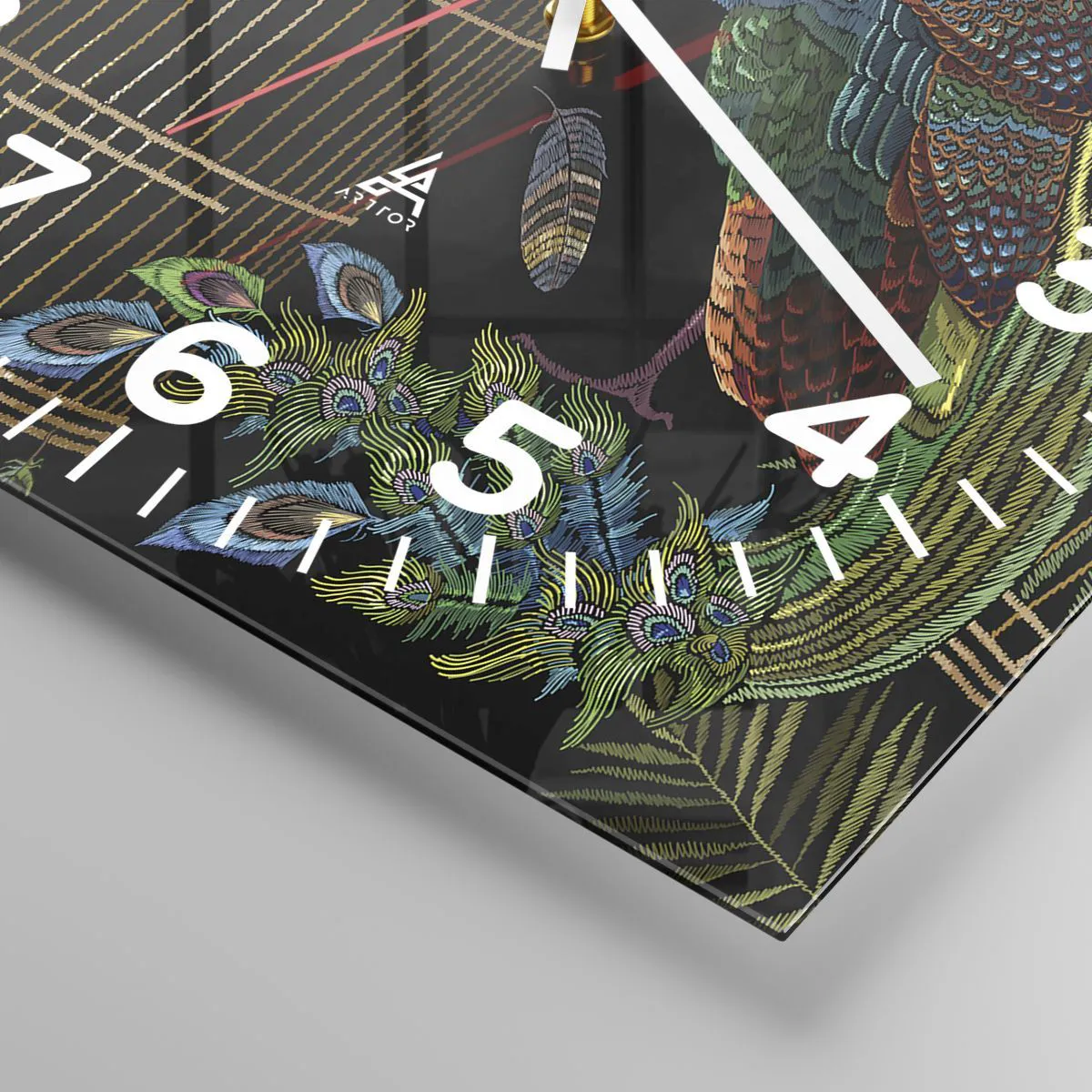 Wanduhr - Glasuhr - In königlichen Gewändern - 30x30 cm