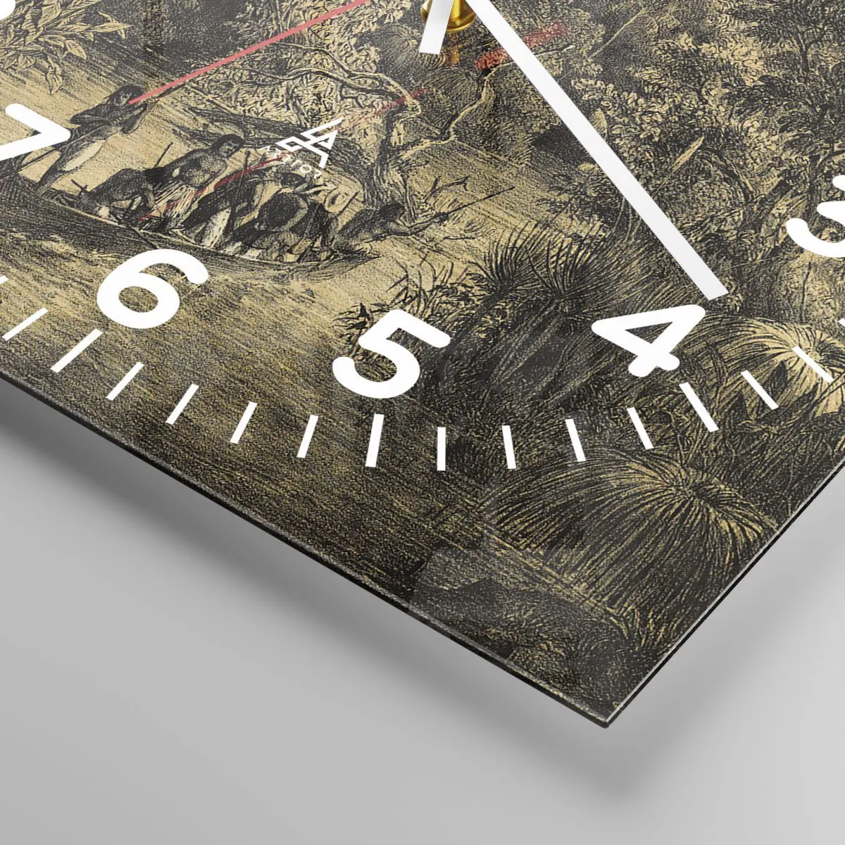 Ceas de perete - Ceas pe sticlă - Călătorie la sursă - 30x30 cm