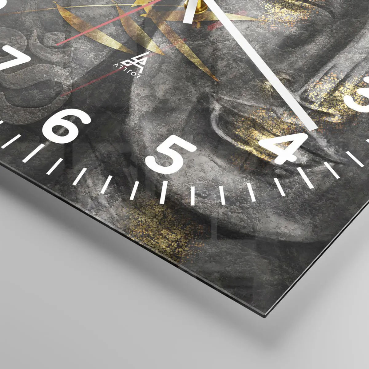 Ceas de perete - Ceas pe sticlă - Simțiți pacea - 40x40 cm