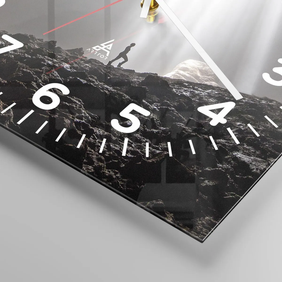 Ceas de perete - Ceas pe sticlă - Grota luminoasă - 30x30 cm