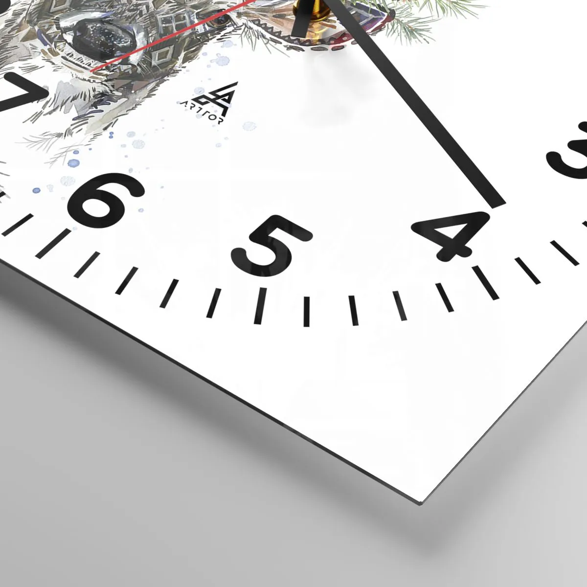 Väggklocka - Klocka på glas - I högtidskläder - 40x40 cm