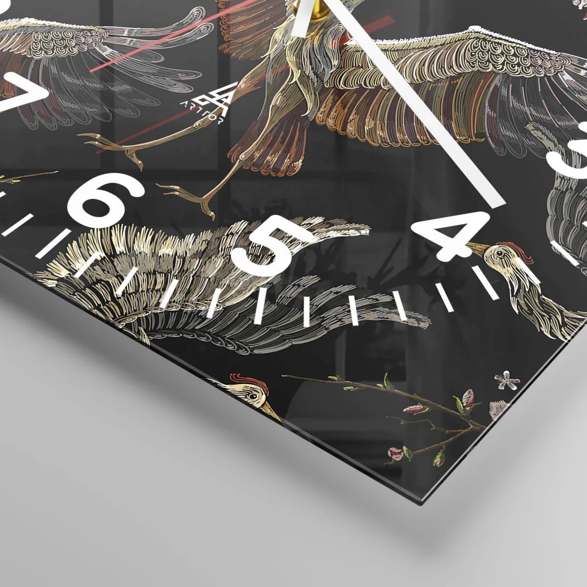 Horloge murale - Pendule murale - Un oiseau de conte de fées - 40x40 cm