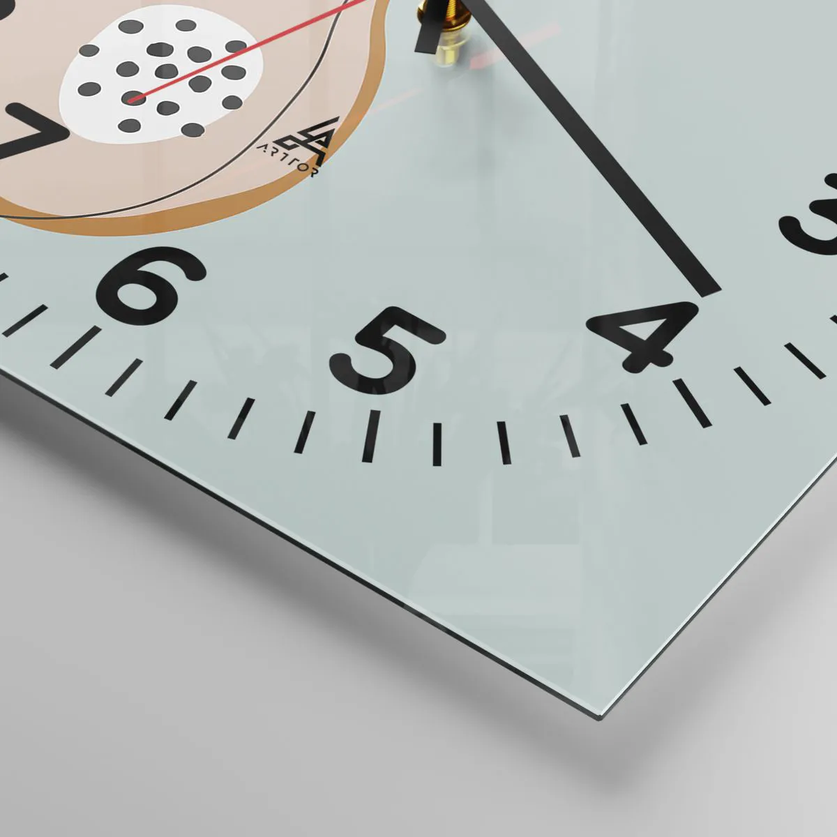 Ceas de perete - Ceas pe sticlă - Pătrunzând în natura lucrurilor - 30x30 cm