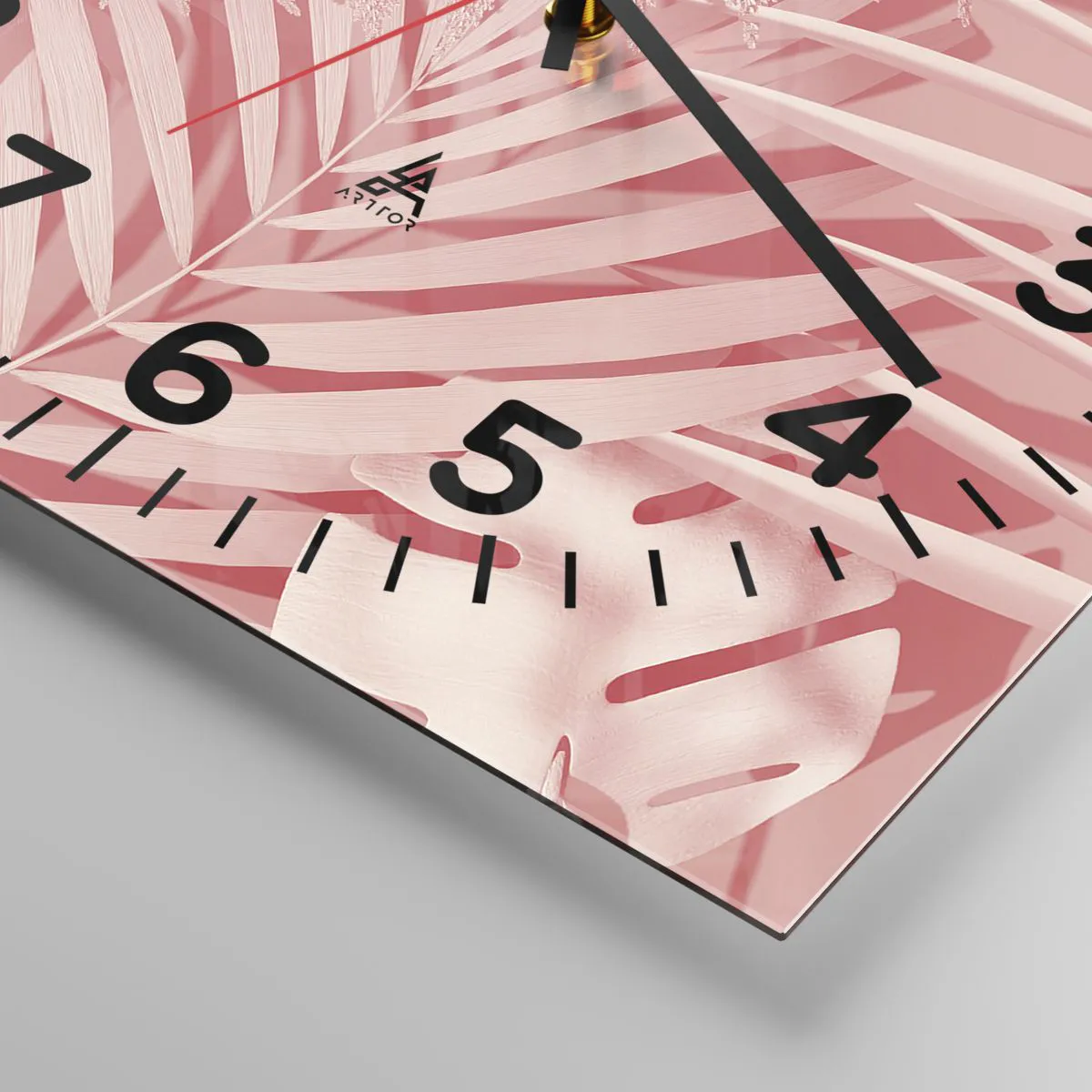 Falióra, Óra - Rózsaszín koncepció - 40x40 cm