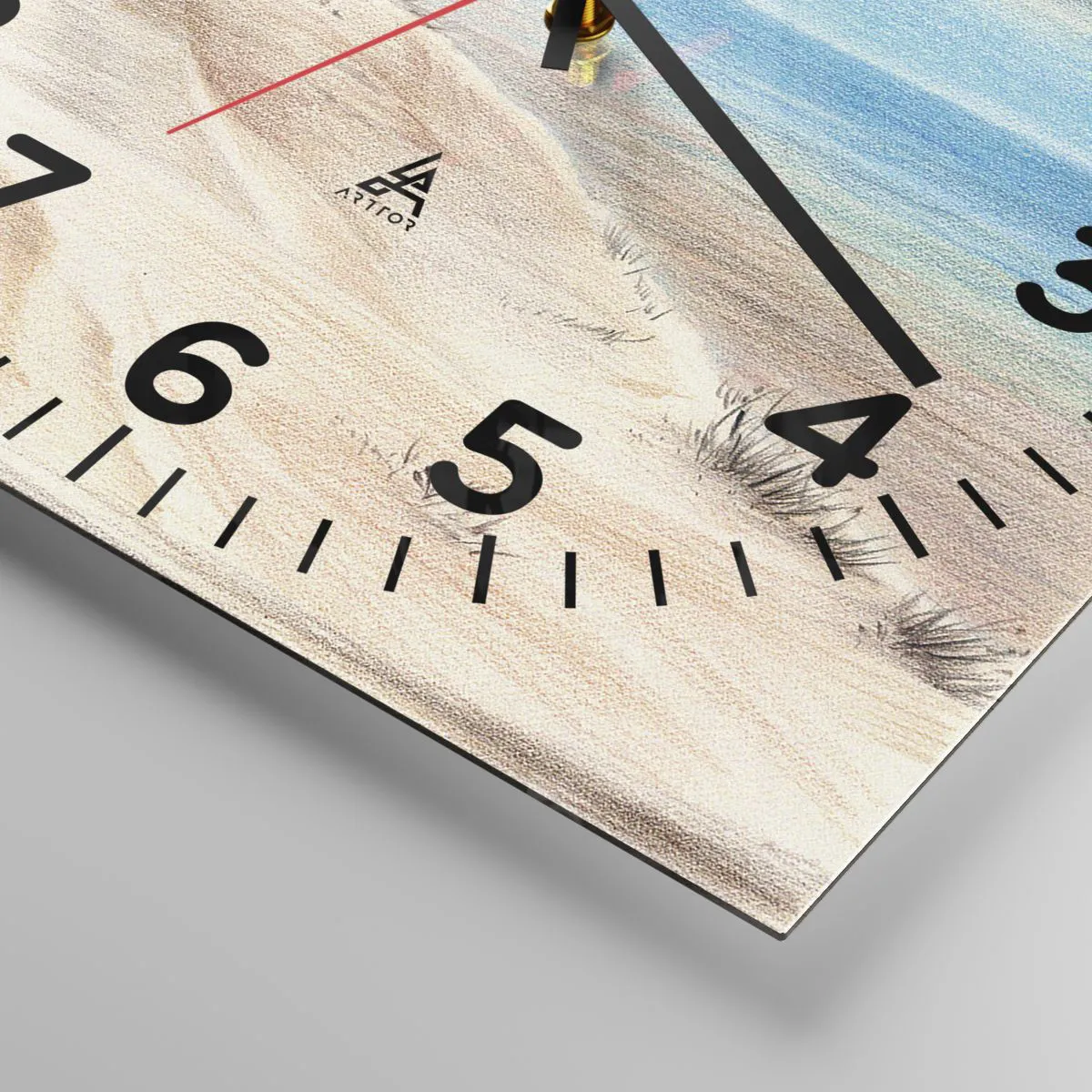 Ceas de perete - Ceas pe sticlă - Privind mereu marea - 30x30 cm