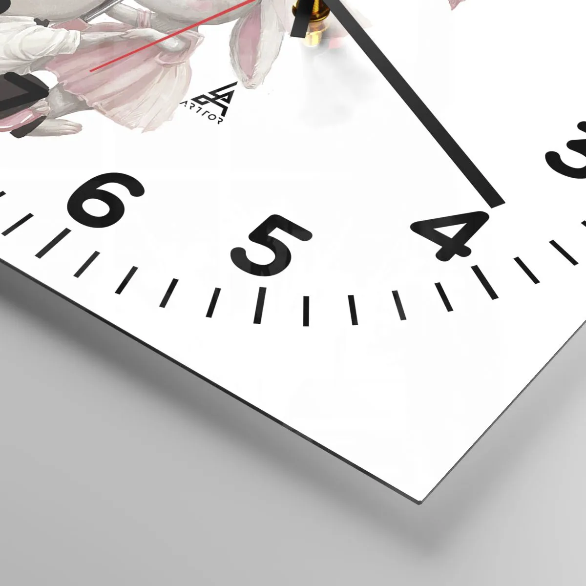 Ceas de perete - Ceas pe sticlă - Pur și simplu dragoste - 30x30 cm