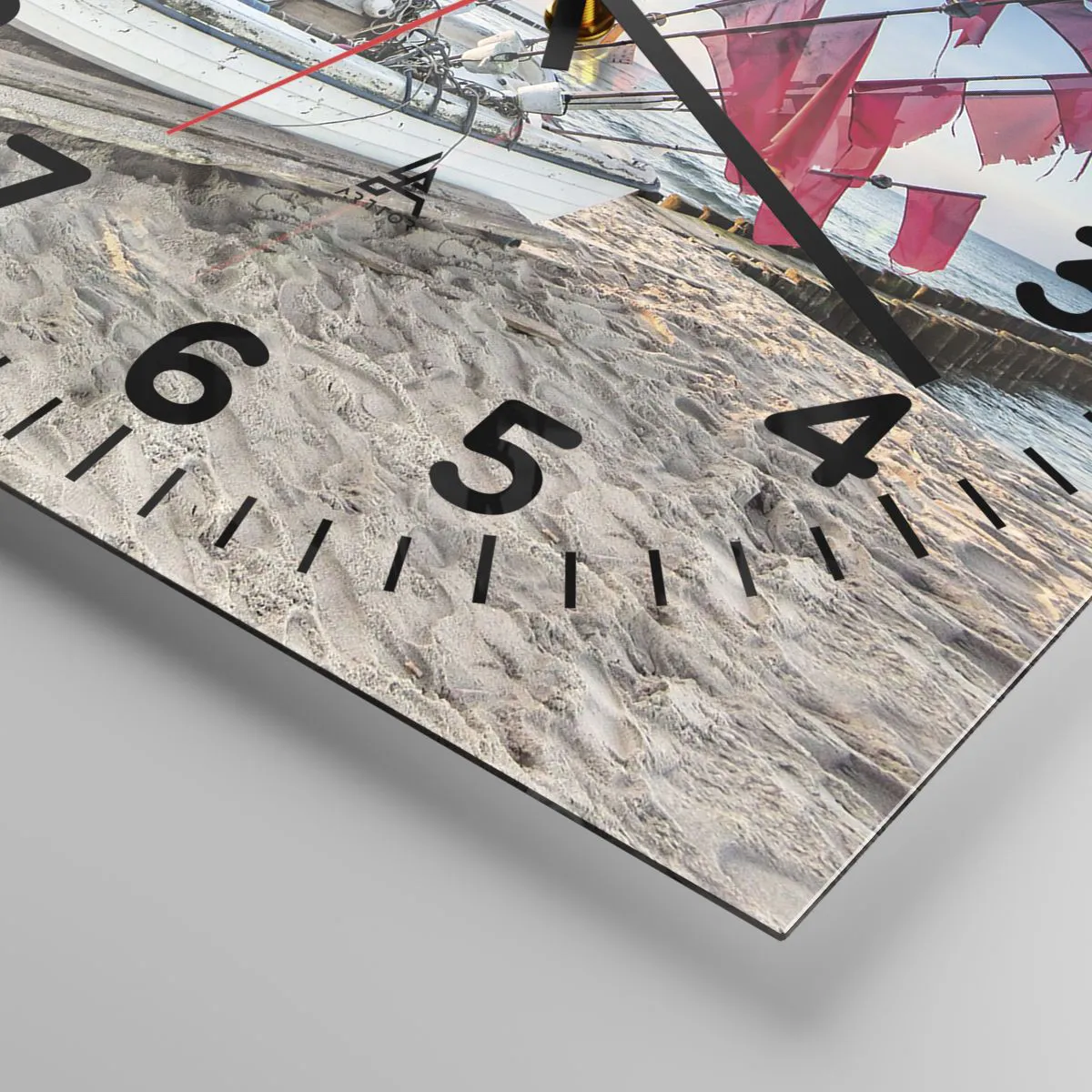 Ceas de perete - Ceas pe sticlă - O odihnă binemeritată - 30x30 cm