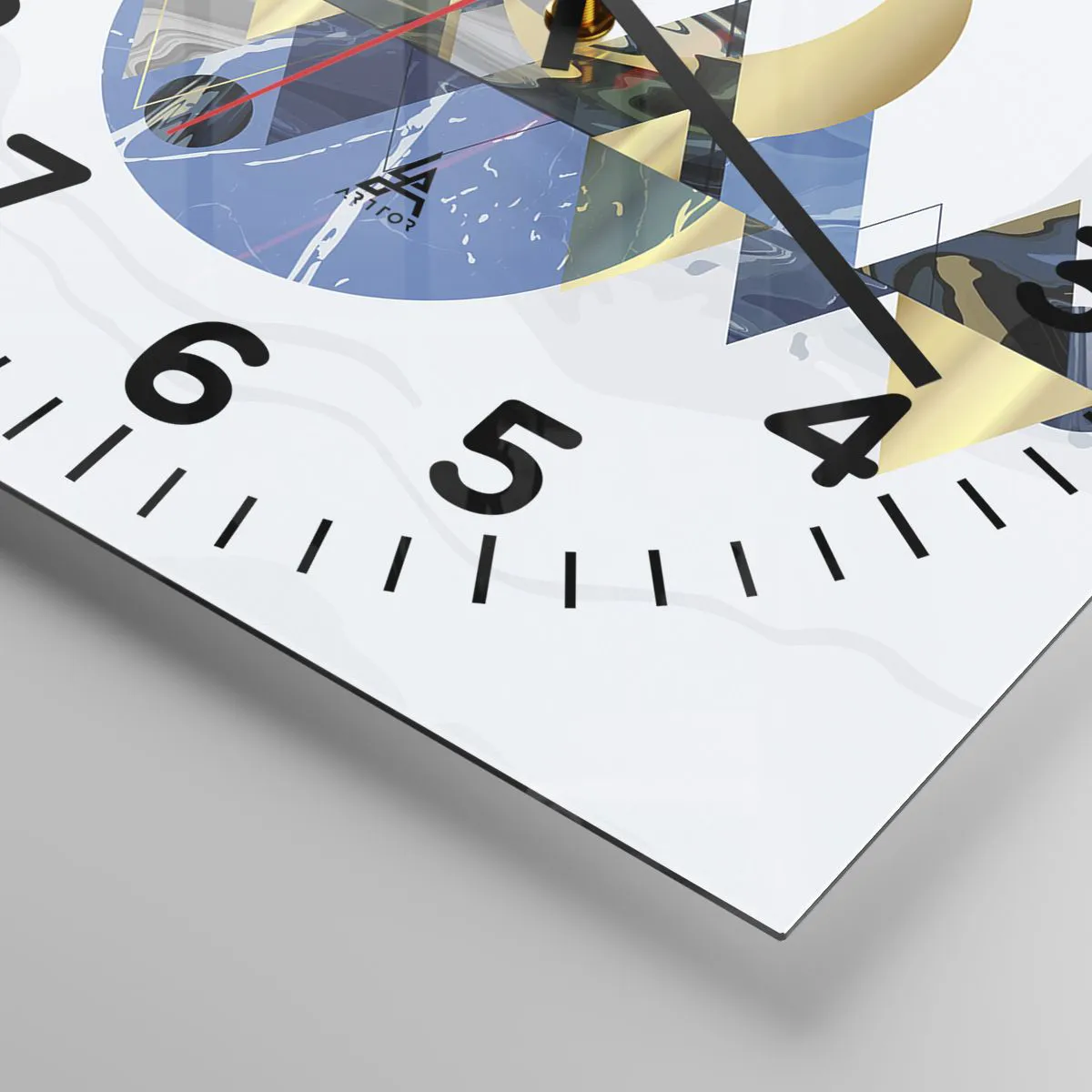 Wandklok - Klok - Geometrisch landschap - 30x30 cm